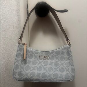 GUESS Los Angeles Blue Monogram Shoulder Bag